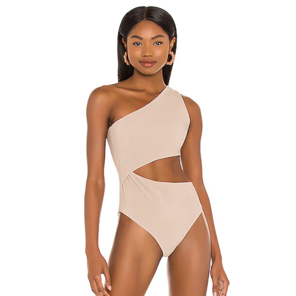 nwt BEACH RIOT Celine One Piece in Tan
